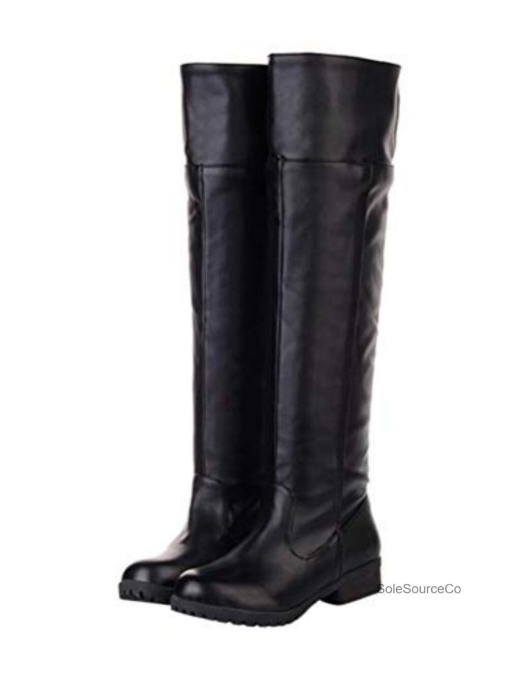 Men's Faux Leather Knee High Equestrian Cosplay Boots